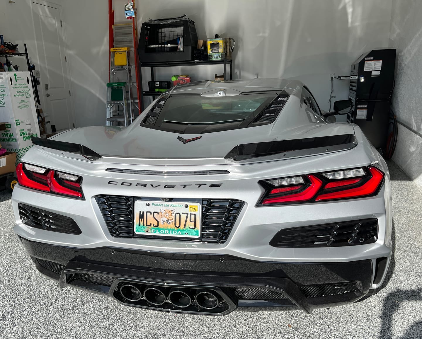 Customer photo review of Corvette C8 Z06 License Plate Backing
