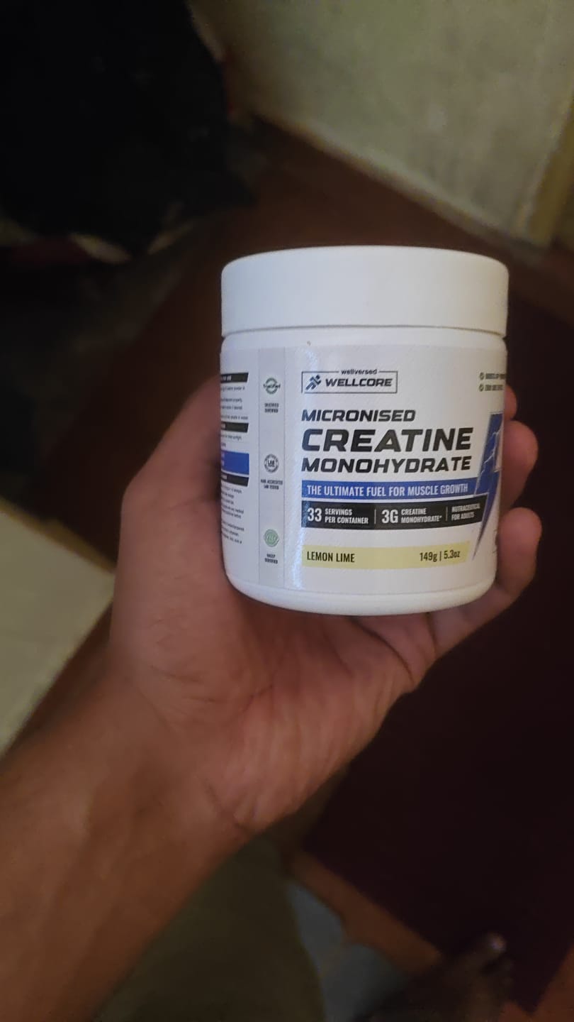 Customer photo review of Wellcore - Pure Micronised Creatine Monohydrate | Lemon Lime (149g, 33 servings)