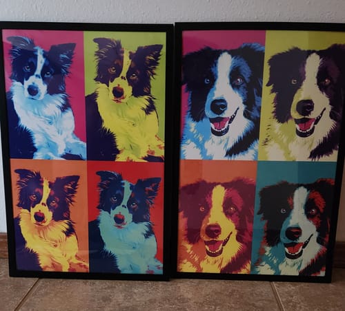 Customer photo review of Personalized Poster With Dog or Cat - Color Squares