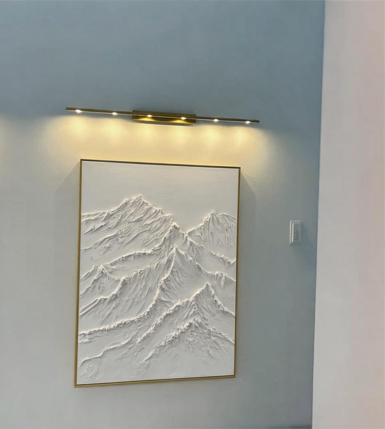 Customer photo review of White Textured Minimalist Wall Art #WT036