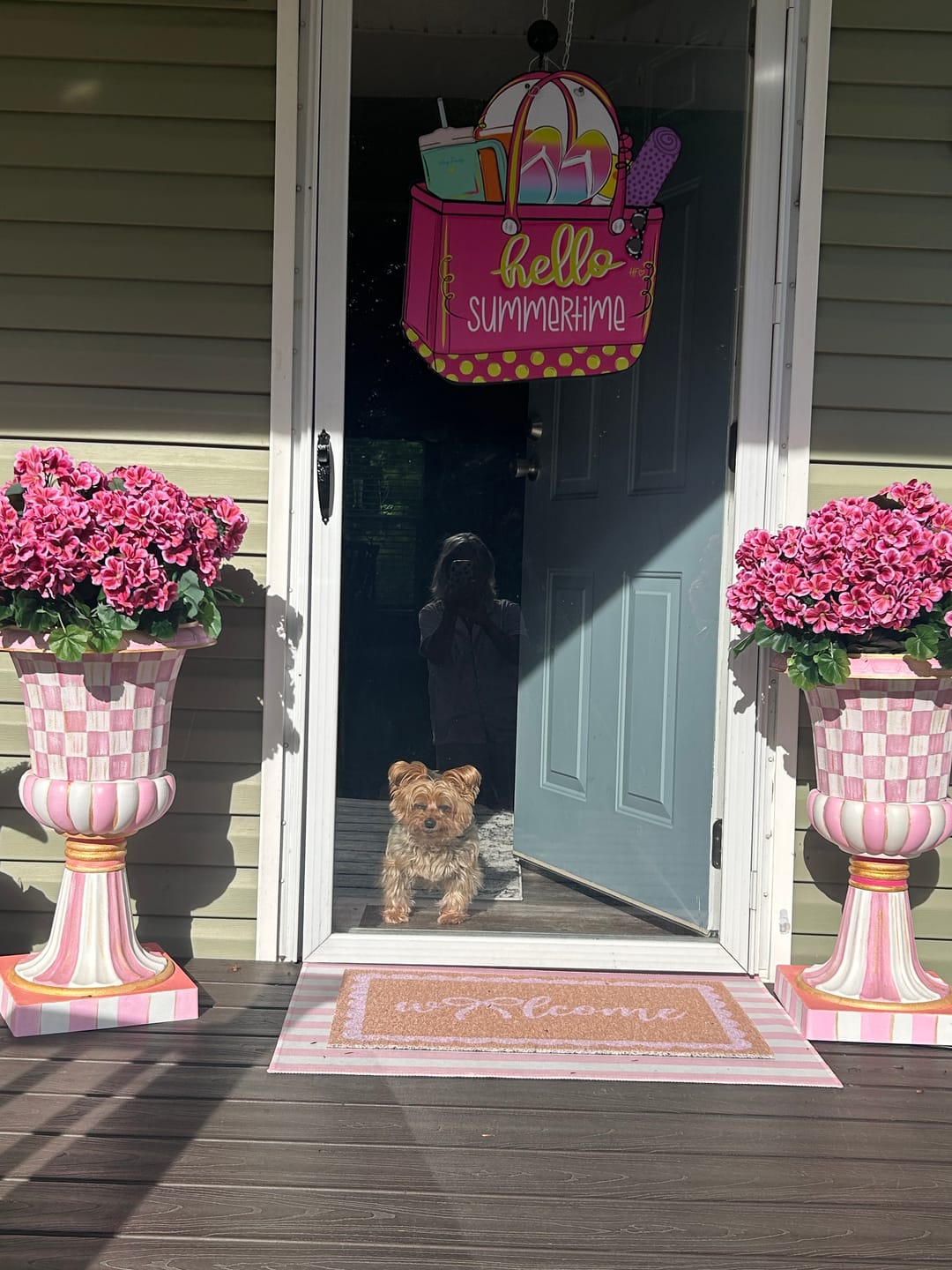 Customer photo review of Hello Summertime Beach Bag Door Hanger