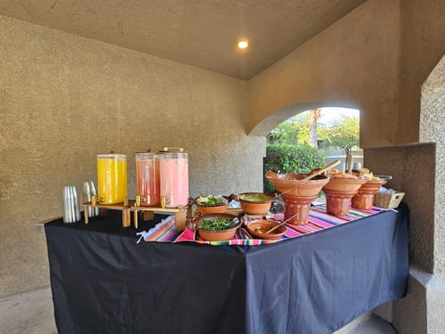 Customer photo review of Wholesale 4pc Mexican Clay Chafing Dish - Anafre Barro