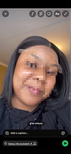 Customer photo review of Vietnamese Super Double Drawn Bone Straight 5x5 Glueless Closure 8" Natural Black Wig