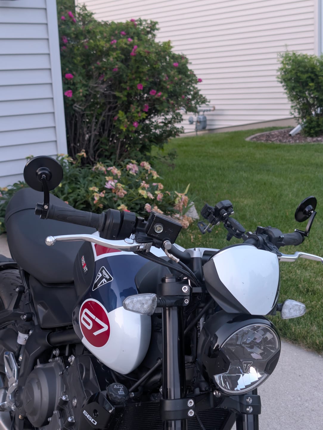 Customer photo review of Triumph Bar End Finishers & Mirror Kits - 7/8” Handlebar Triumph Models