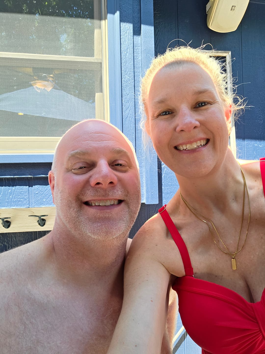 Customer photo review of Minimal Pendant Necklace Duo
