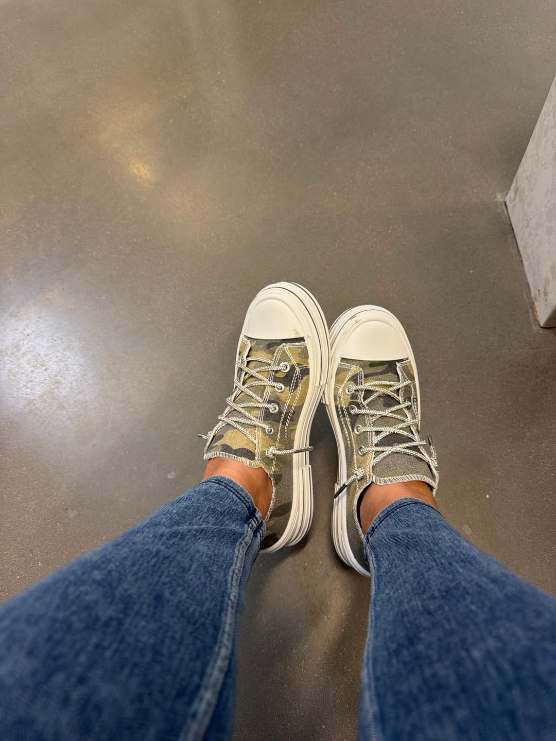 Customer photo review of Very G Khaki Camo Aman Sneakers