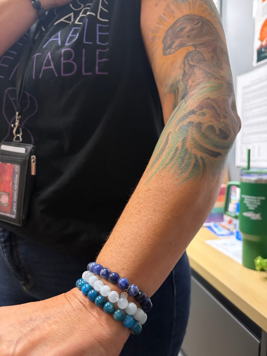 Customer photo review of Throat Chakra (Vishuddha) Bracelet Pack