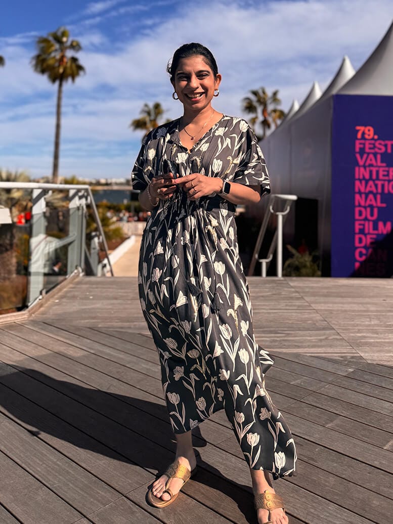 Customer photo review of Elara Maxi Dress