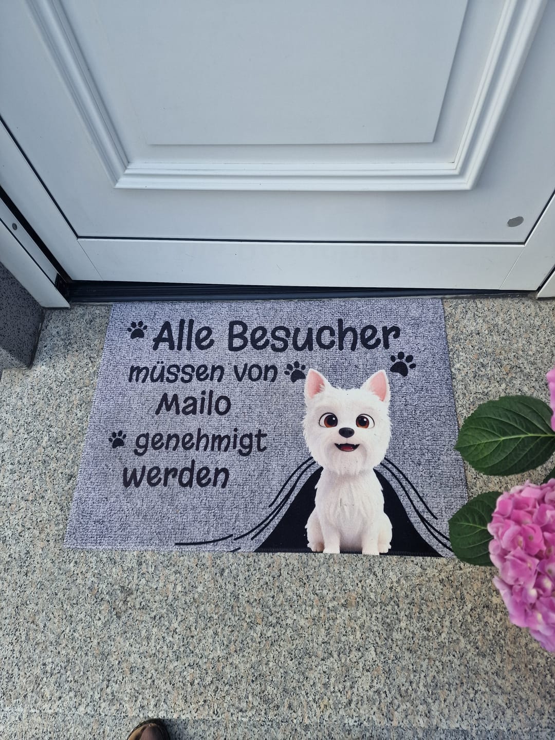 Customer photo review of Personalisierte Fußmatte - Besuch genehmigt