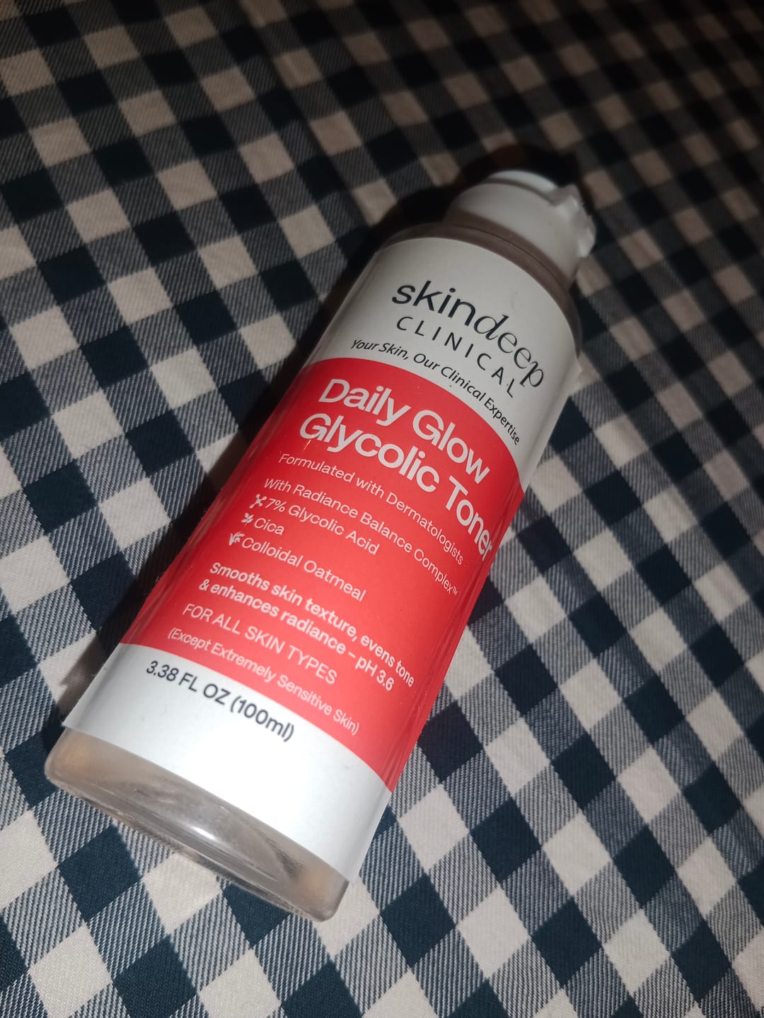 Customer photo review of Daily Glow Glycolic Toner