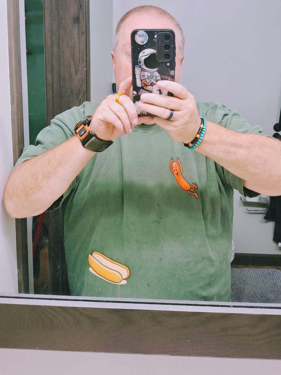 Customer photo review of Hotdog Dive — Premium Tee
