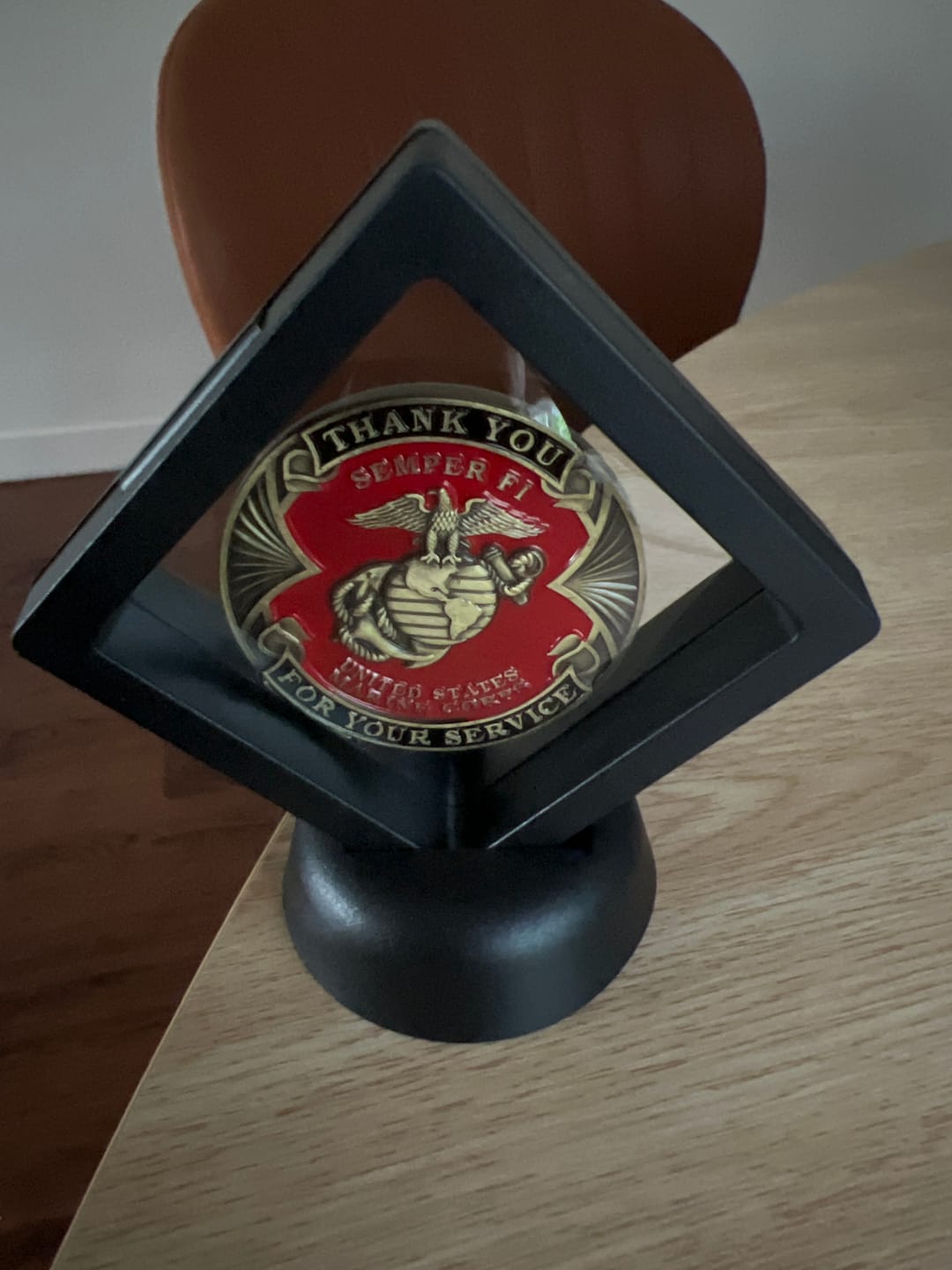 Customer photo review of US Marine - Thank You For Your Service Coin