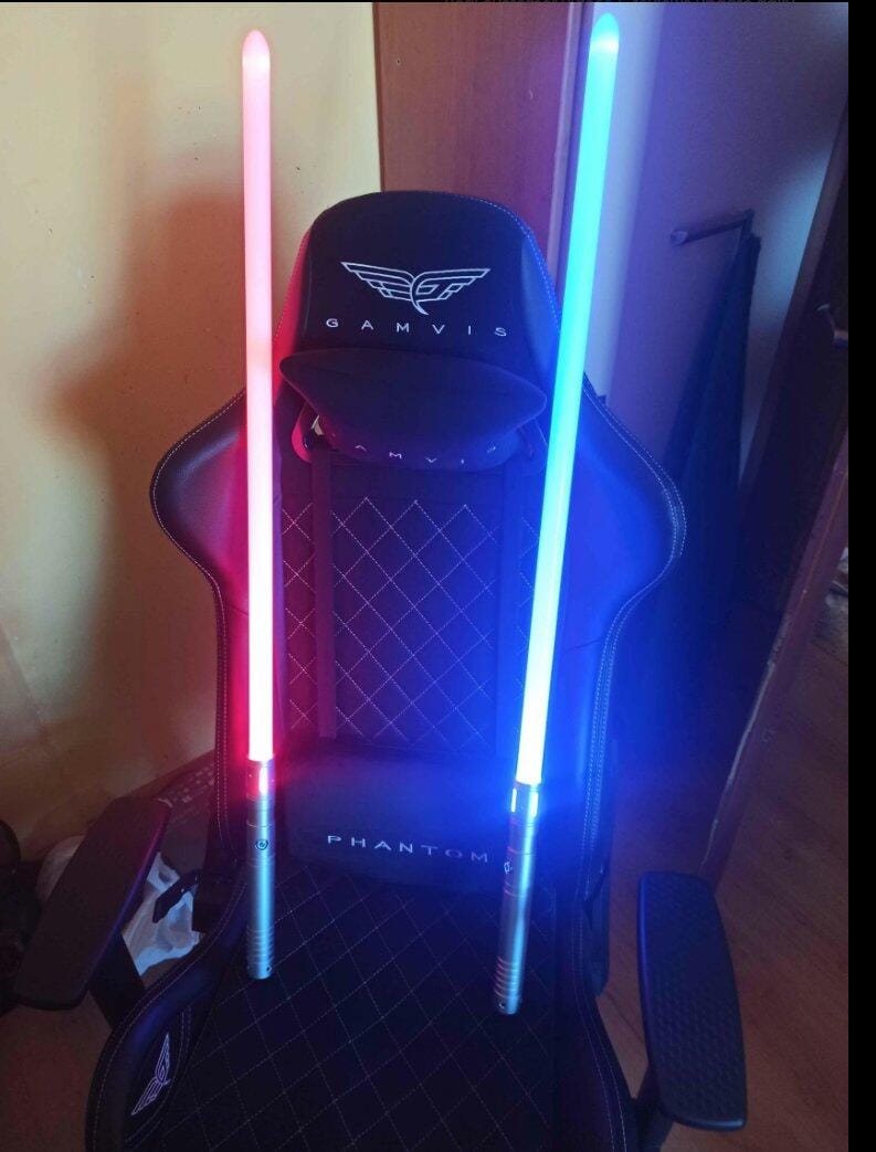Customer photo review of Combat Dual Sabers