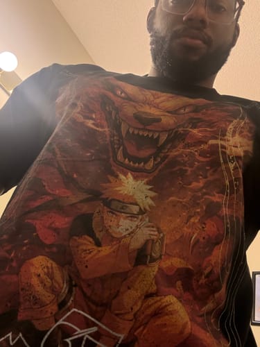Customer photo review of [Limited Edition] 'Naruto: Kurama' Heavyweight T-Shirt