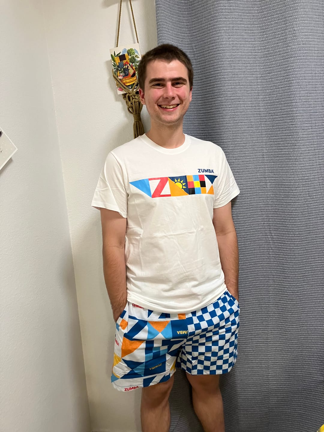 Customer photo review of Zumba Rays Men's Woven Shorts