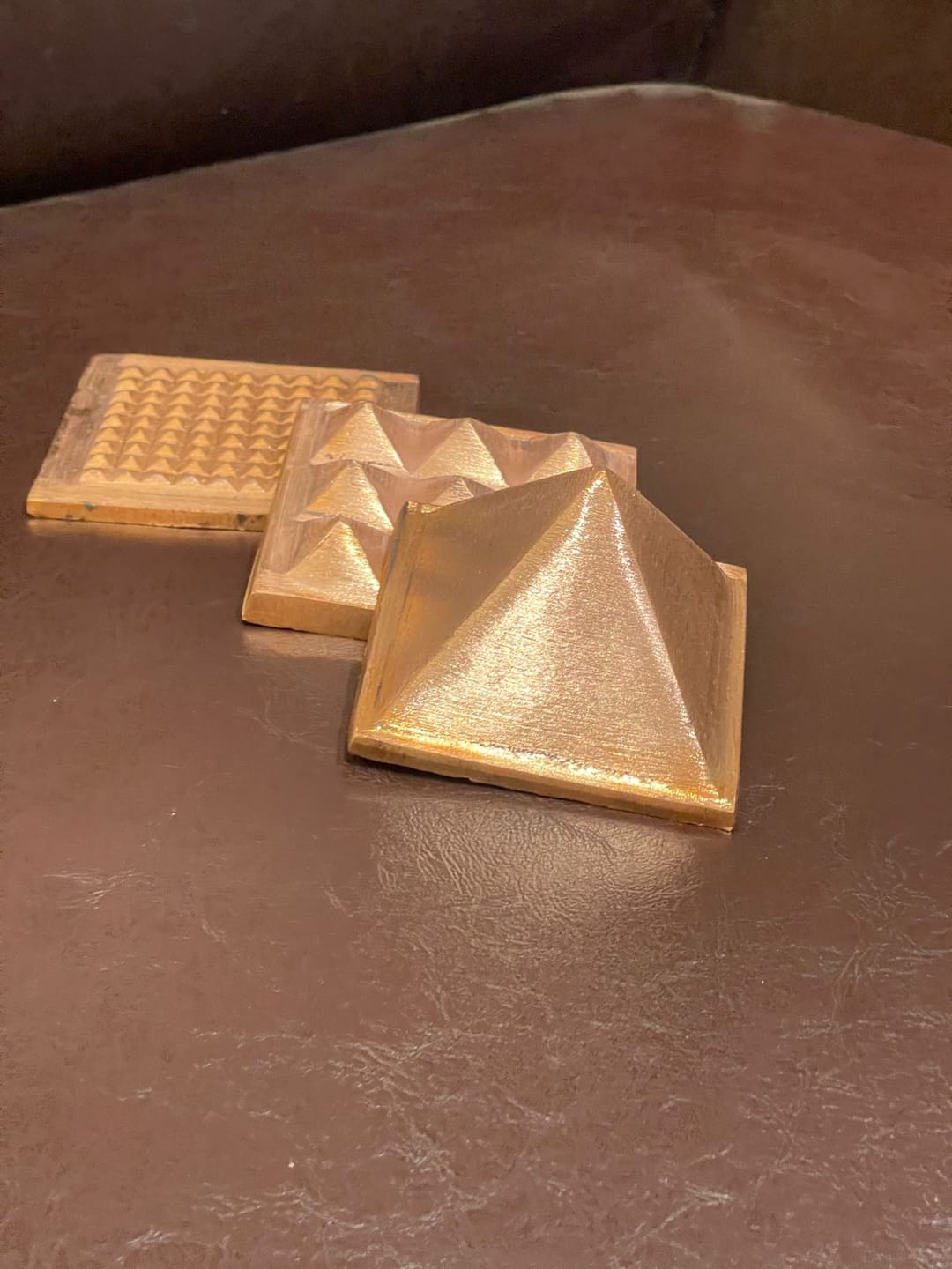 Customer photo review of 3-Layer Copper Pyramid Vastu Remedy for Energy Amplification, Prosperity and South East Direction Activation for Home, Office and Vastu Correction | 5-7.6 cm | 665 g