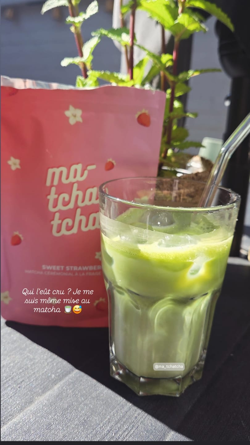 Customer photo review of Sweet Strawberry 🍓🍦 - Matcha Cérémonial Fraise et Vanille