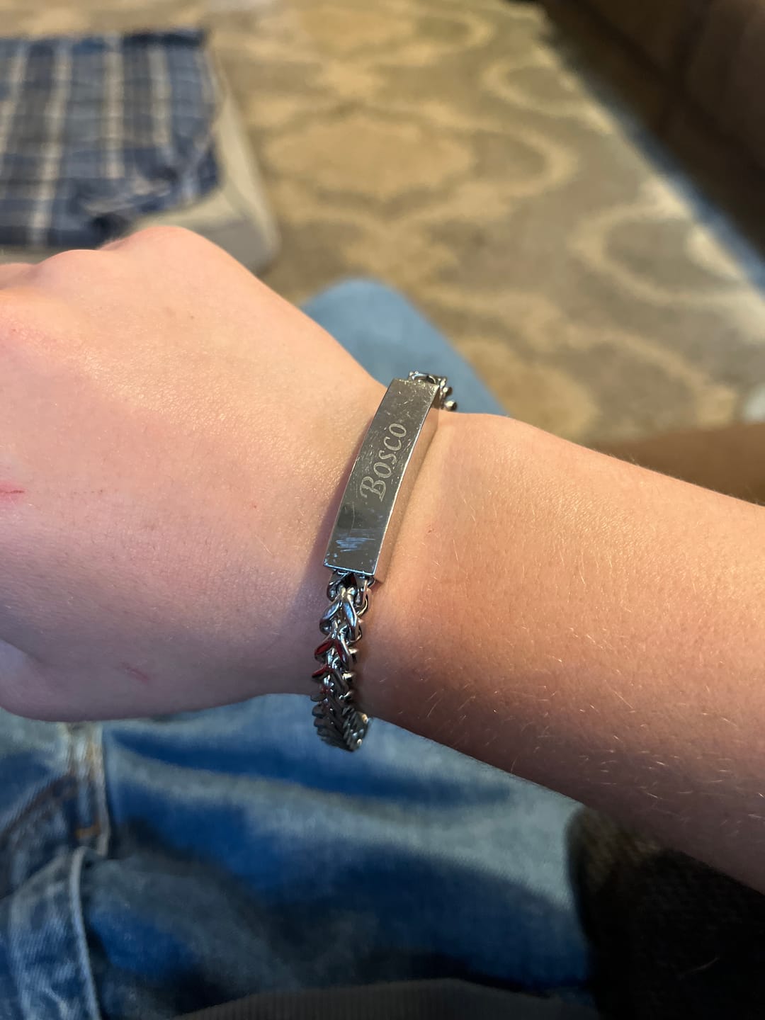 Customer photo review of Franco Link ID Urn Bracelet | 6MM