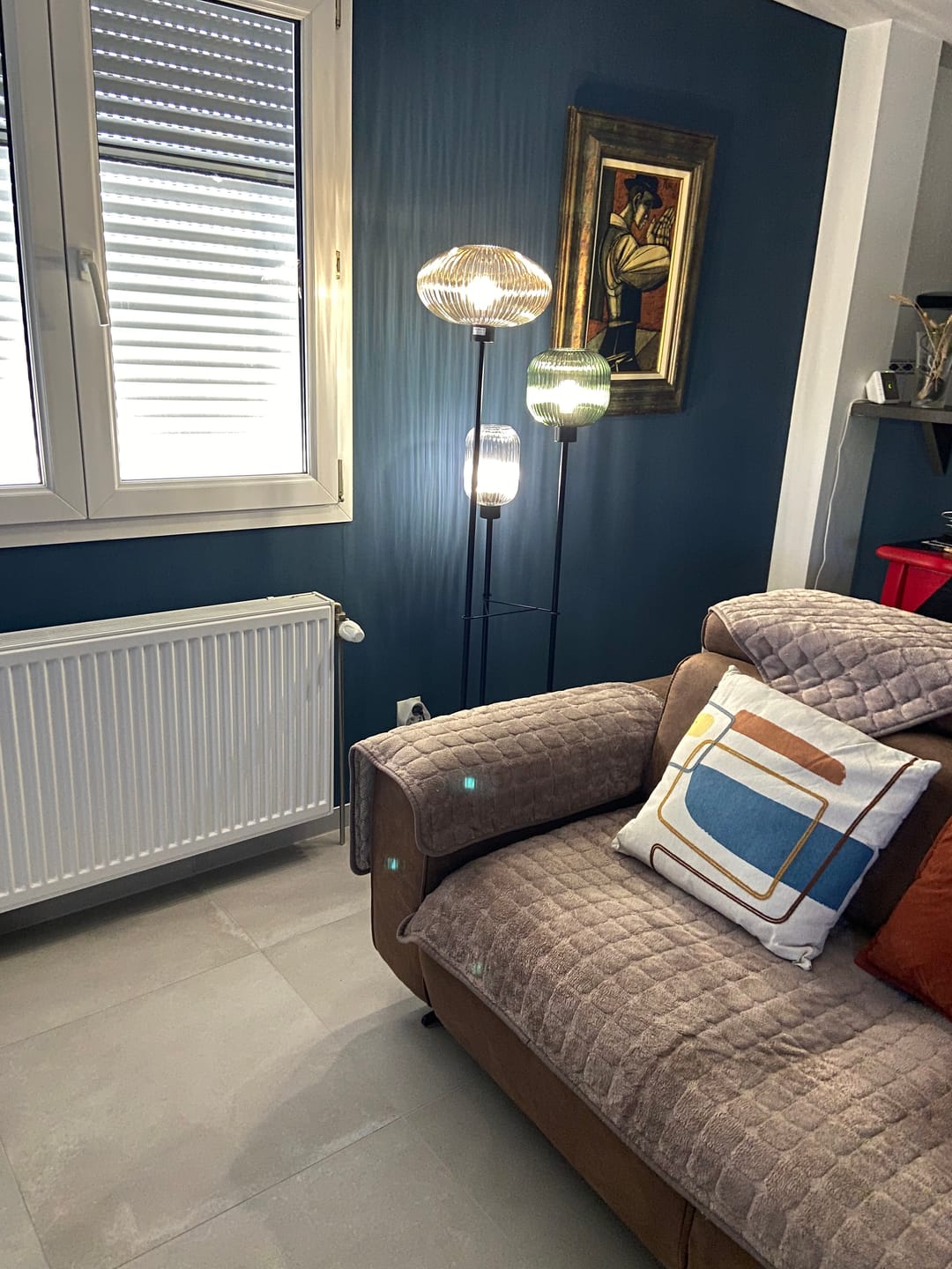 Customer photo review of Lampadaire en verre vintage CRISTALI | 3 luminaires à personnaliser