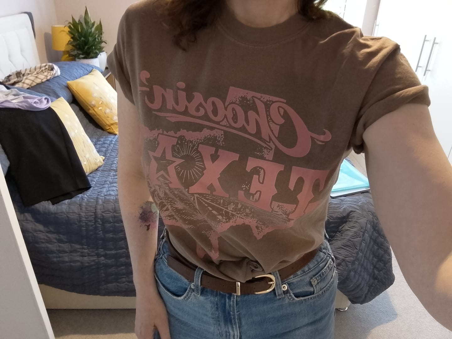 Customer photo review of 'Choosin Texas' Faded T-Shirt