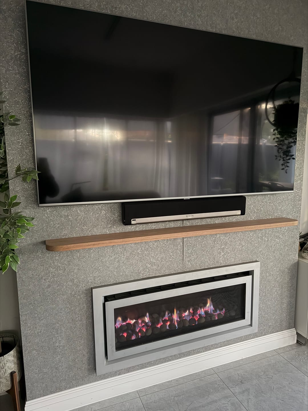 Customer photo review of Curved Floating Shelf