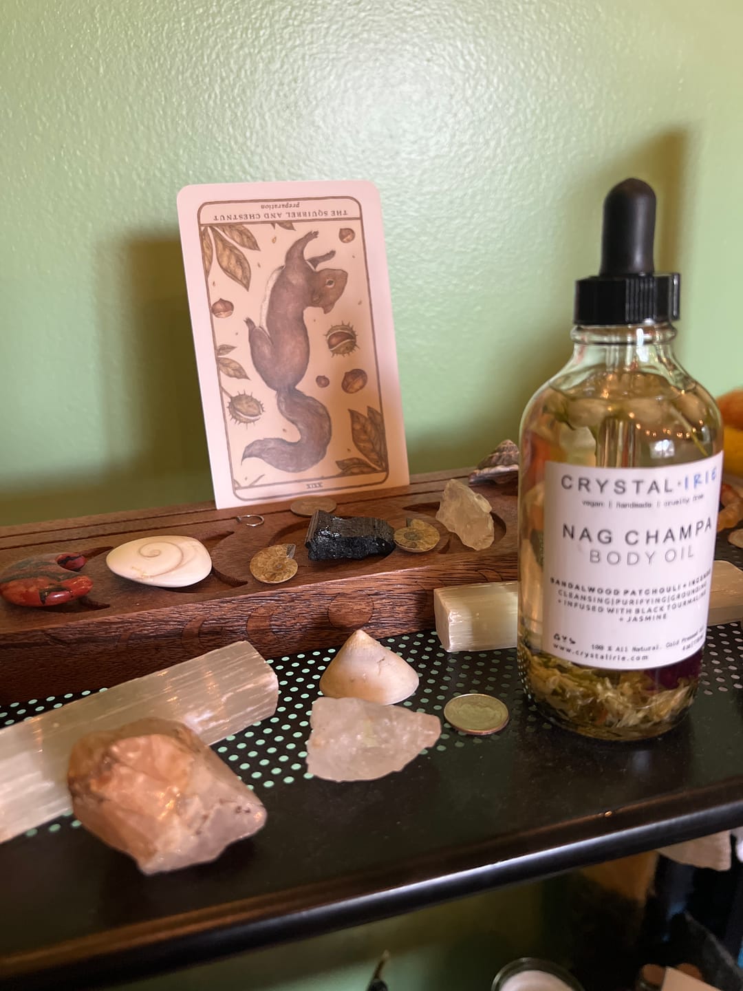 Customer photo review of Nag Champa Body Oil – Calming & Protective Dry Oil