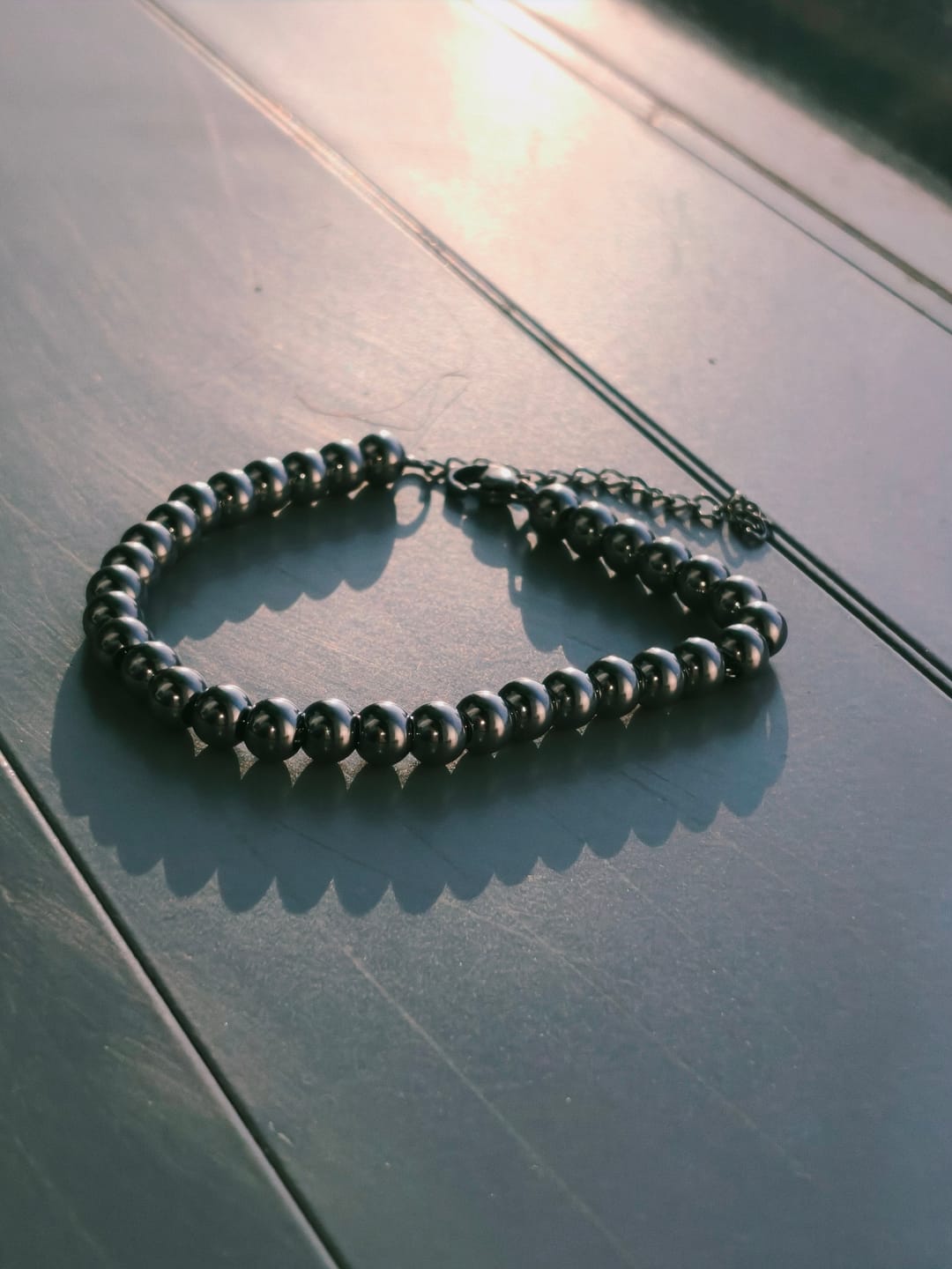 Customer photo review of HilalHaven Elegant Polished 33 Beads Tasbih Bracelet — Timeless Stainless Steel Band