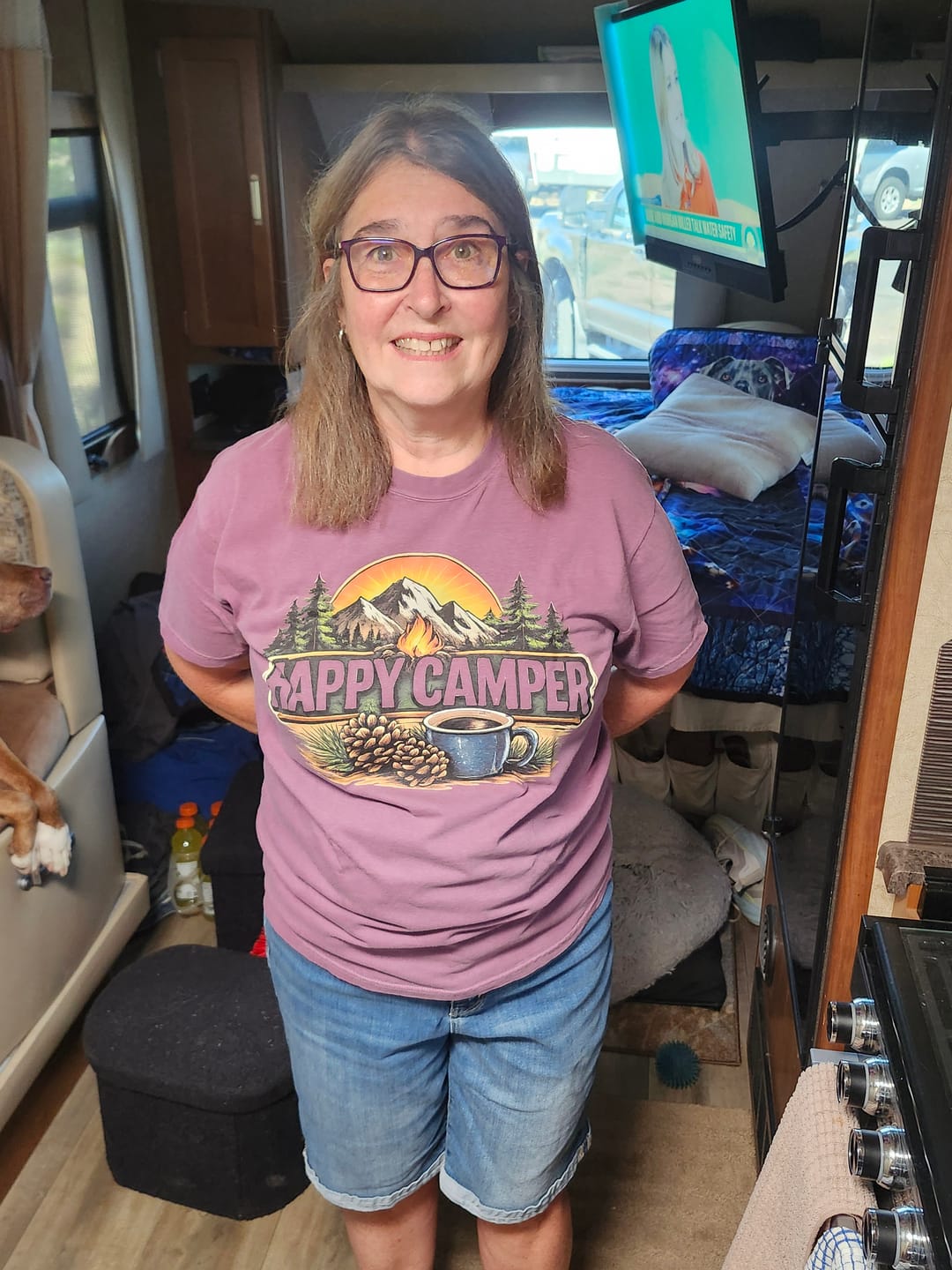 Customer photo review of Happy Camper T-Shirt