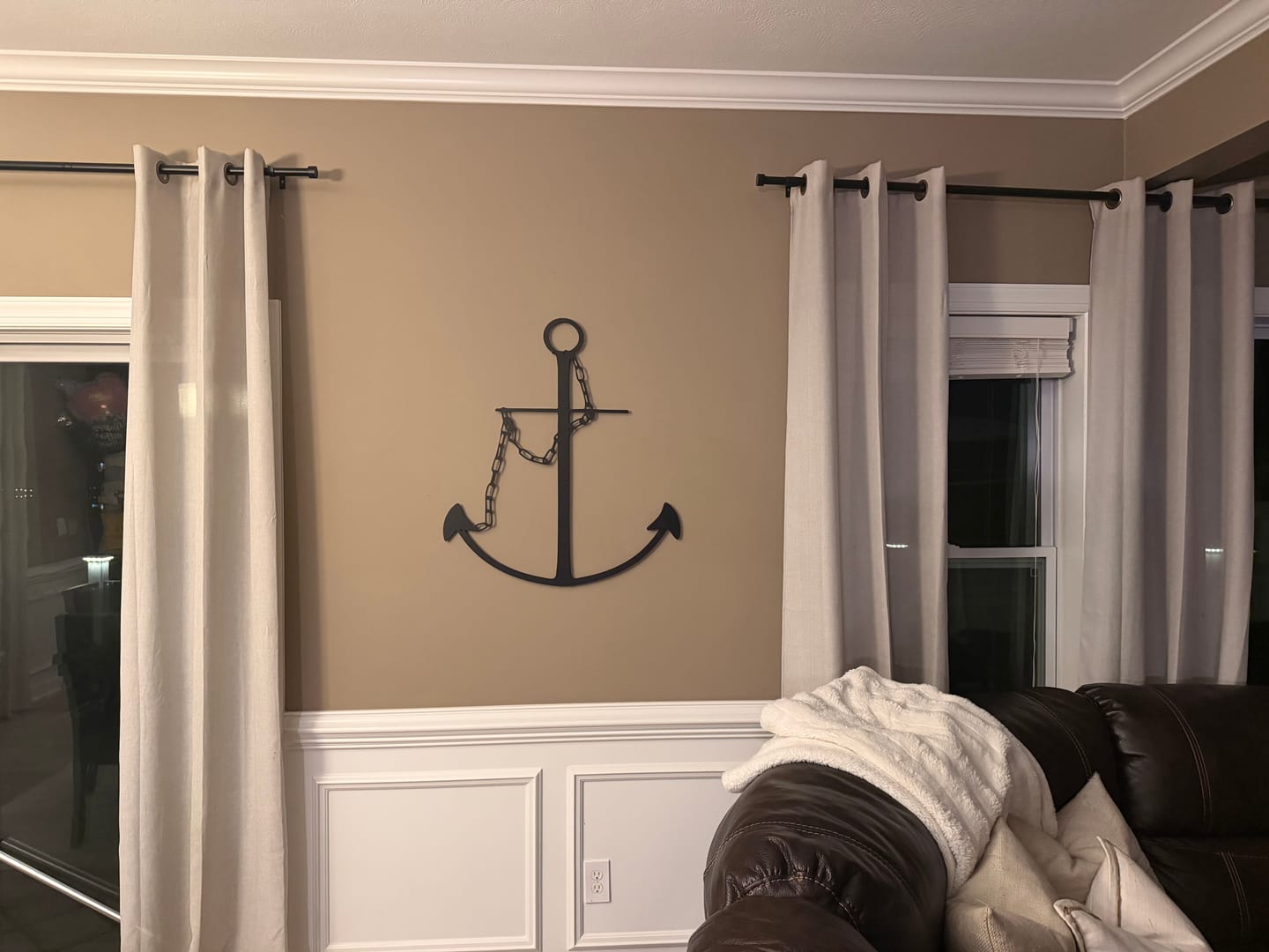 Customer photo review of Sea Anchor Metal Wall Art