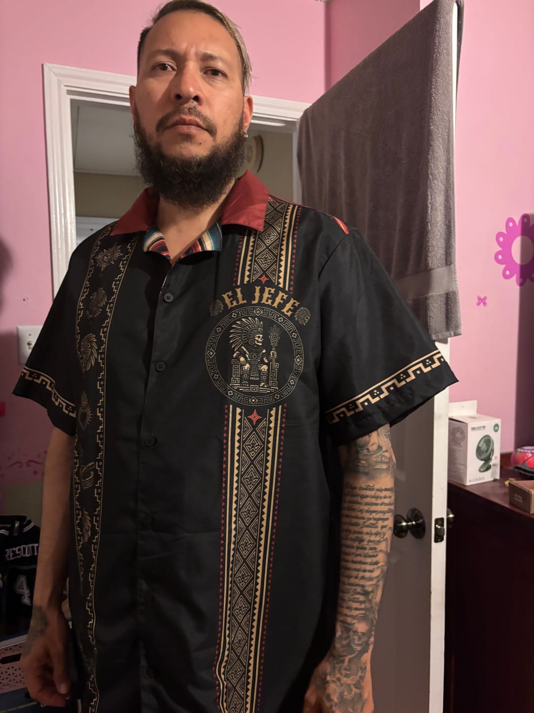 Customer photo review of El Jefe Azteca Guayabera