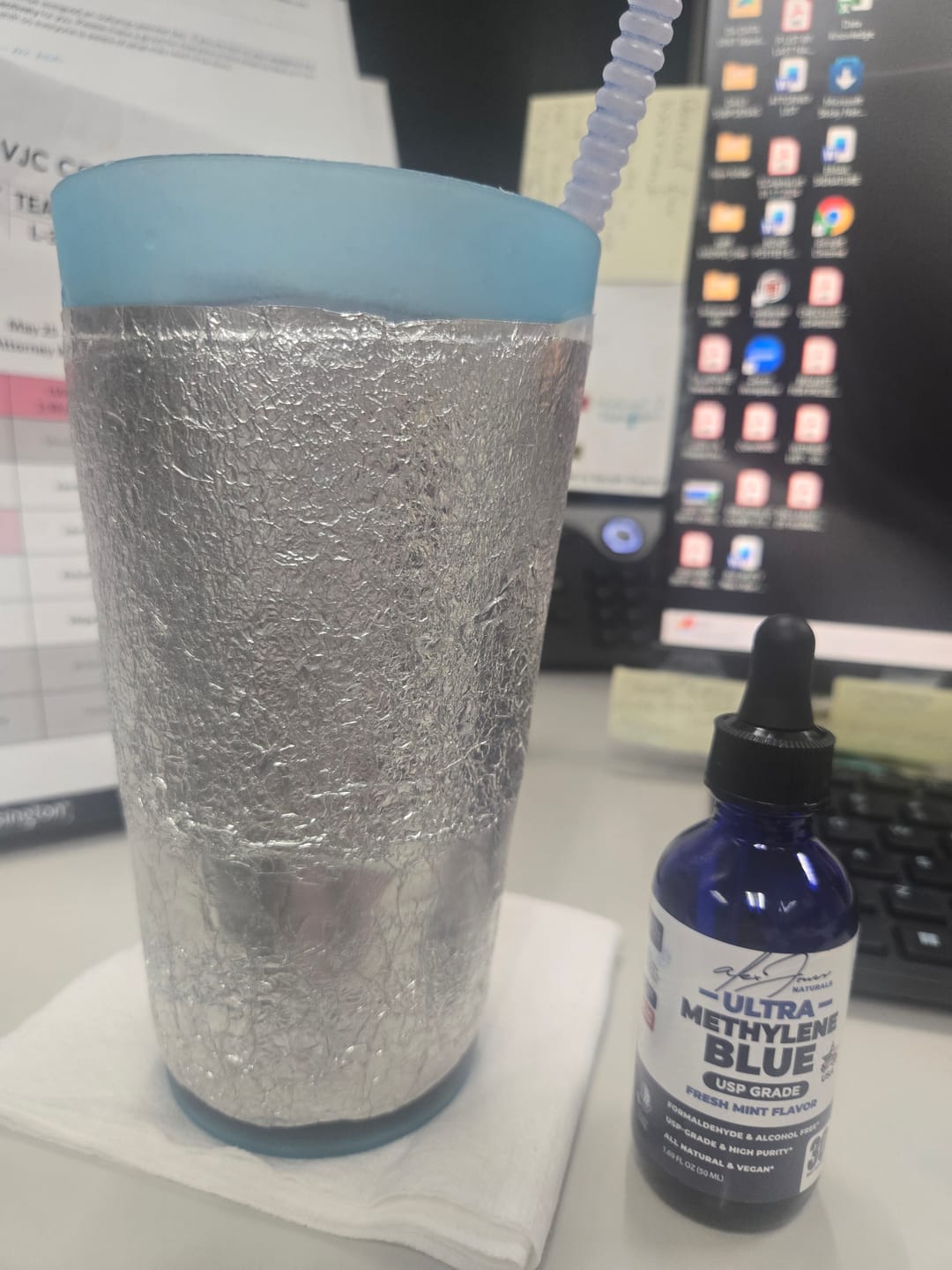Customer photo review of Ultra Methylene Blue - Fresh Mint Flavor (50mL) (30 Servings)