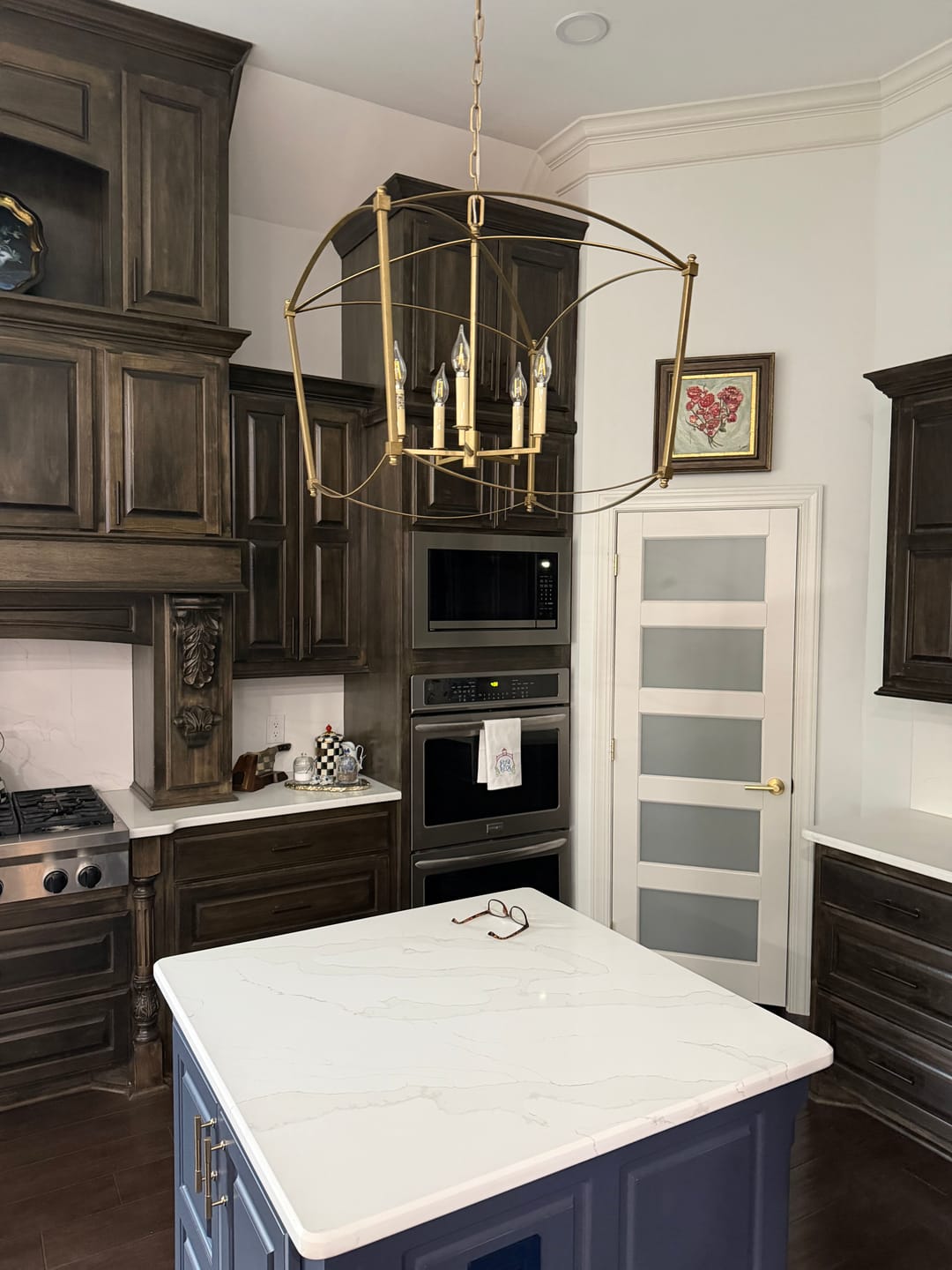 Customer photo review of 5-light French Antique Candle Style Lantern Pendant Chandelier