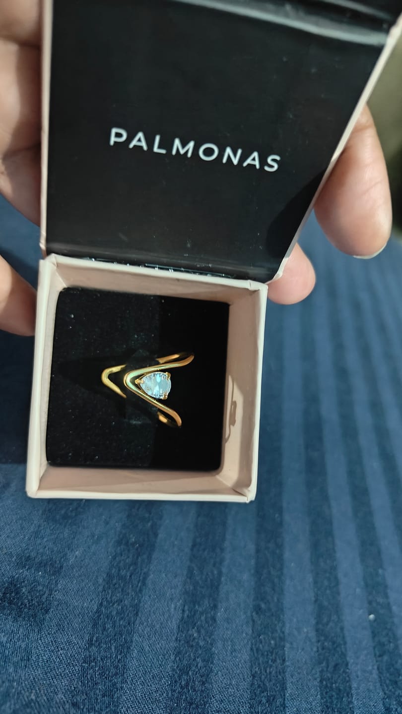 Customer photo review of Trendy Vee Diamond Ring