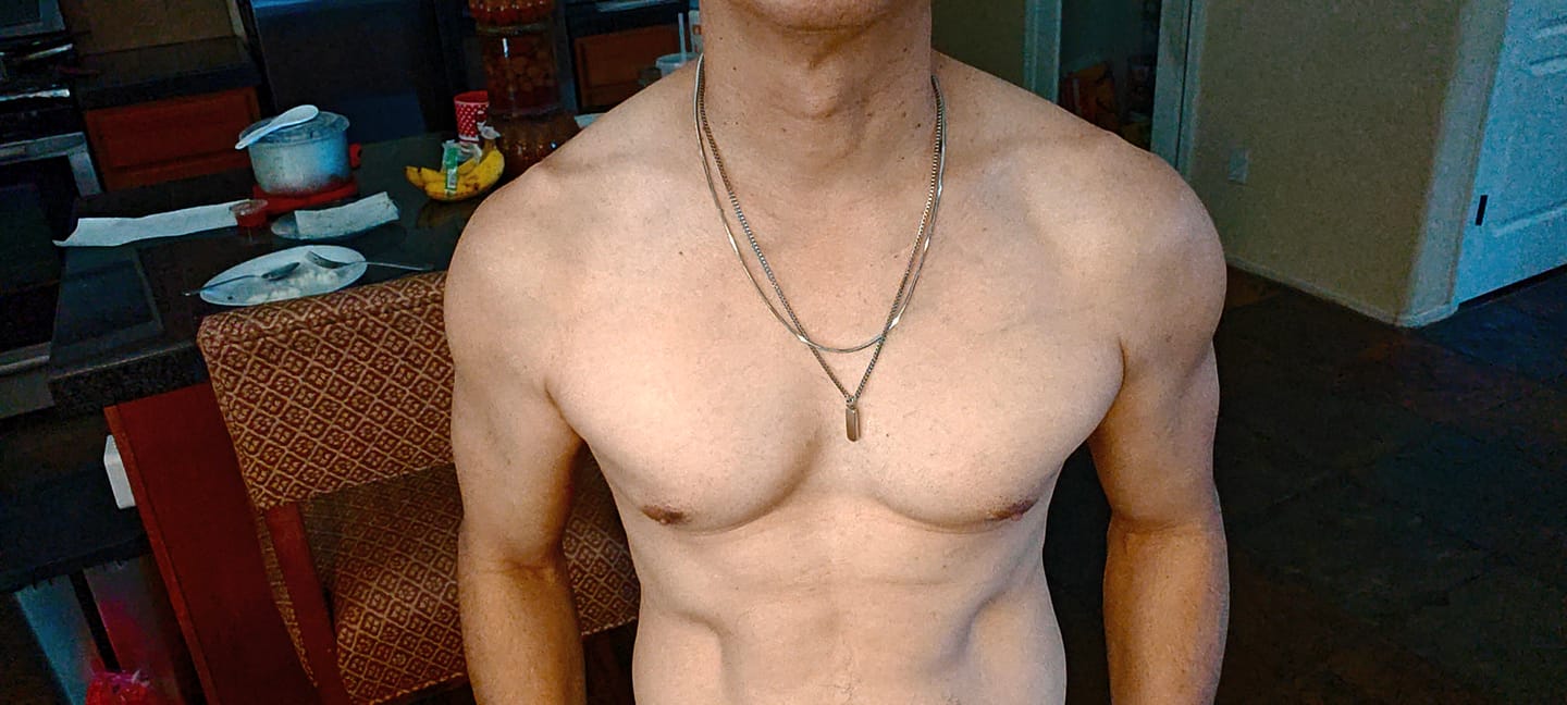 Customer photo review of Minimal Pendant Necklace Duo
