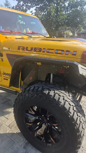 Customer photo review of Rubicon Hood Lettering - Subdued American Flag