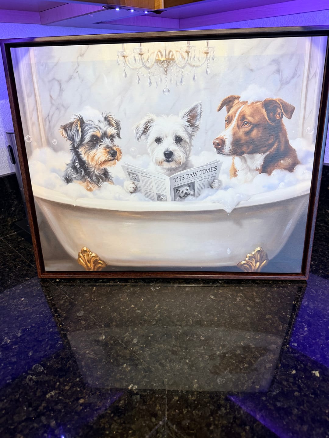 Customer photo review of Artzuzu Custom Portrait For Multi Pets - Reading in the Throne Room