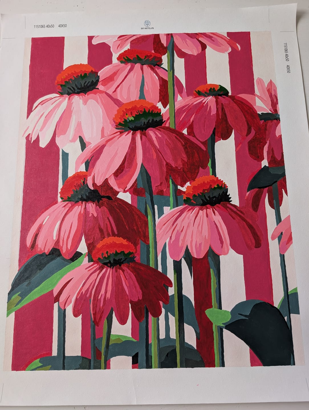 Customer photo review of Vertical blooms | Paint by Number