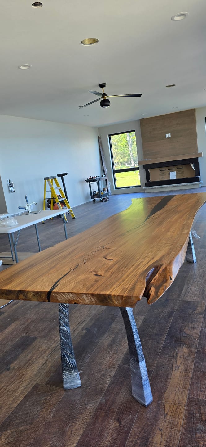 Customer photo review of Furniture Legs 419 Nura 28" H Metal Modern Dining Table Legs