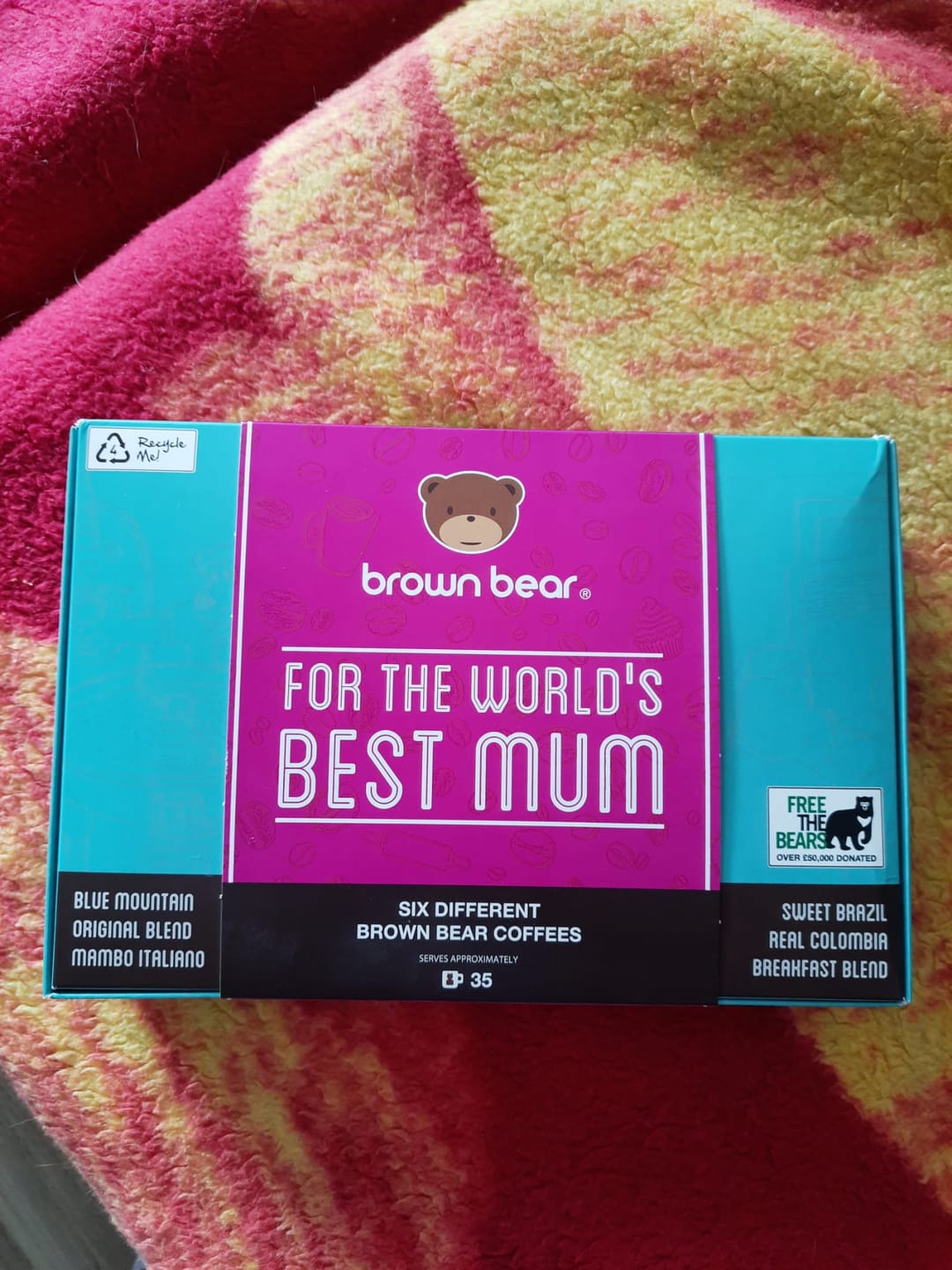 Customer photo review of Worlds Best Mum Gift Box | 6 coffees in one Box