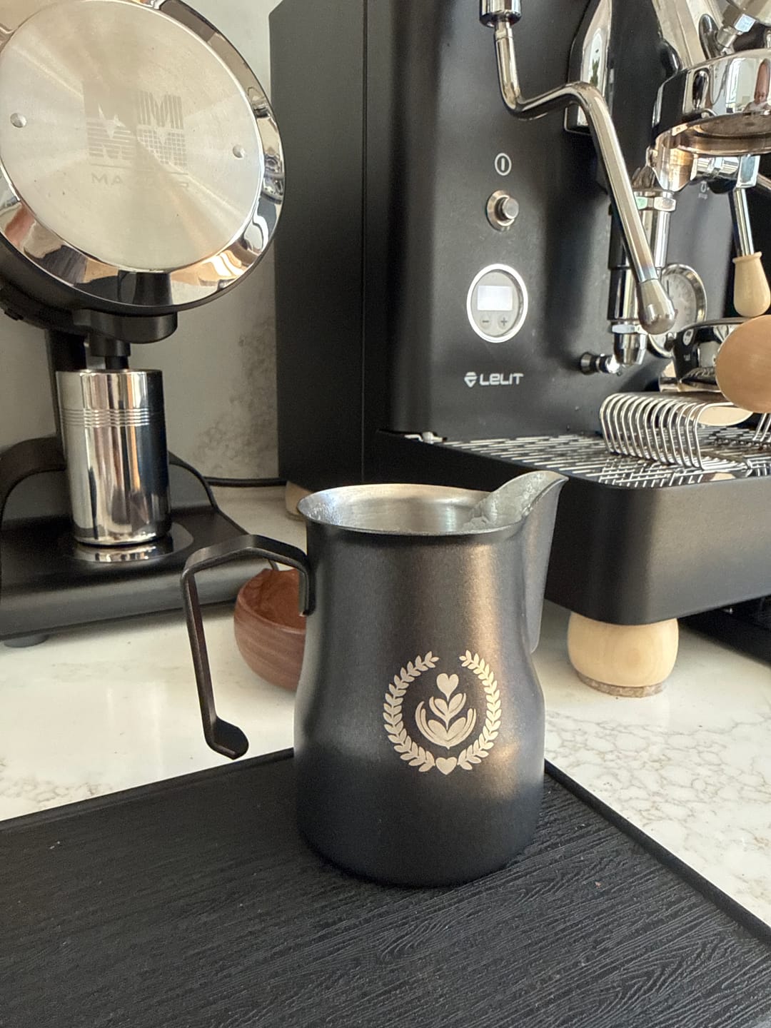Customer photo review of Non-Stick Latte Art Milk Pitcher for Cappuccino