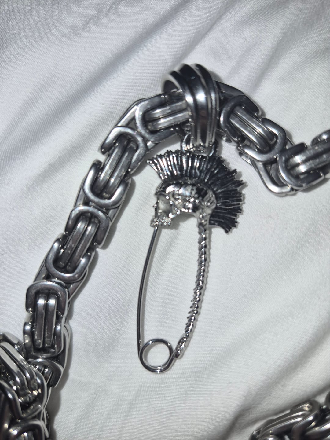 Customer photo review of PUNK SAFETY PIN PENDANT