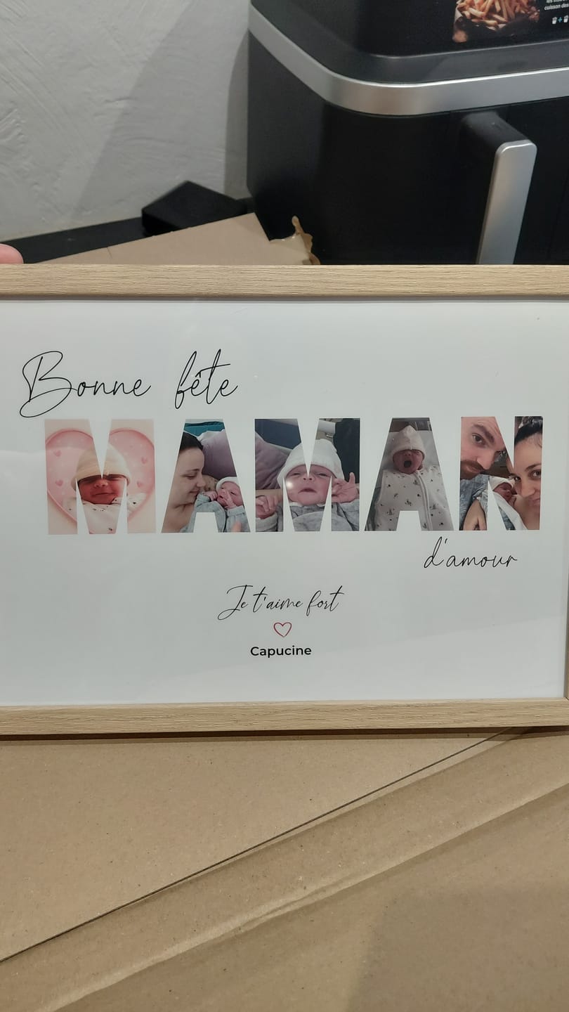 Customer photo review of Bonne fête Maman - Affiche Personnalisée