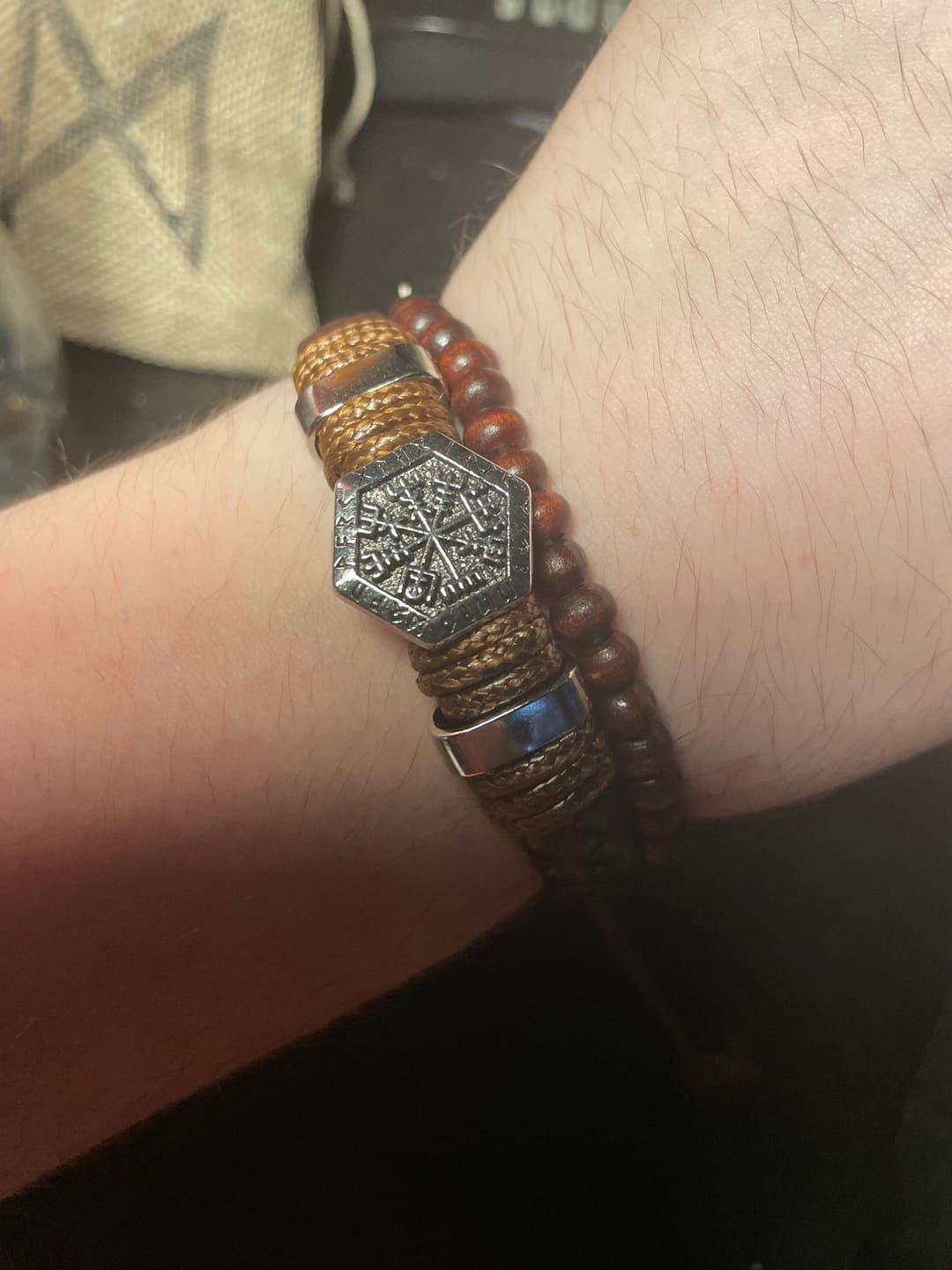Customer photo review of Vegvisir Woven Wristband