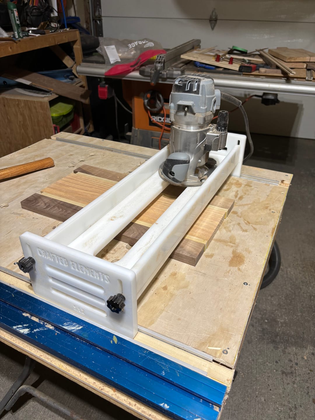 Customer photo review of EcoSled Benchtop Router Sled - Affordable Slab Flattening Jig