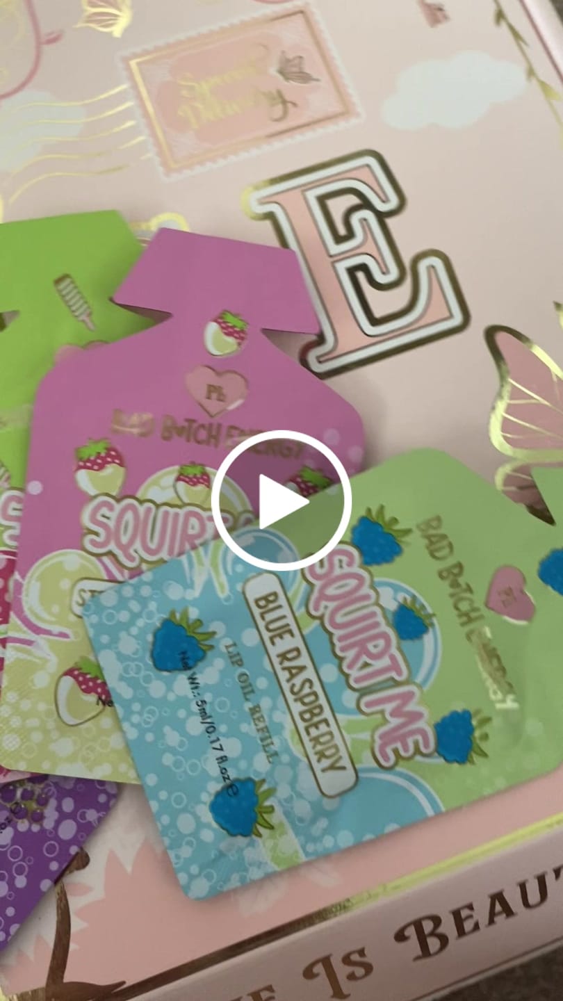 Klantvideorecensie van Squirt Me Lip Oil navulzakjesverpakkingen 5 ml