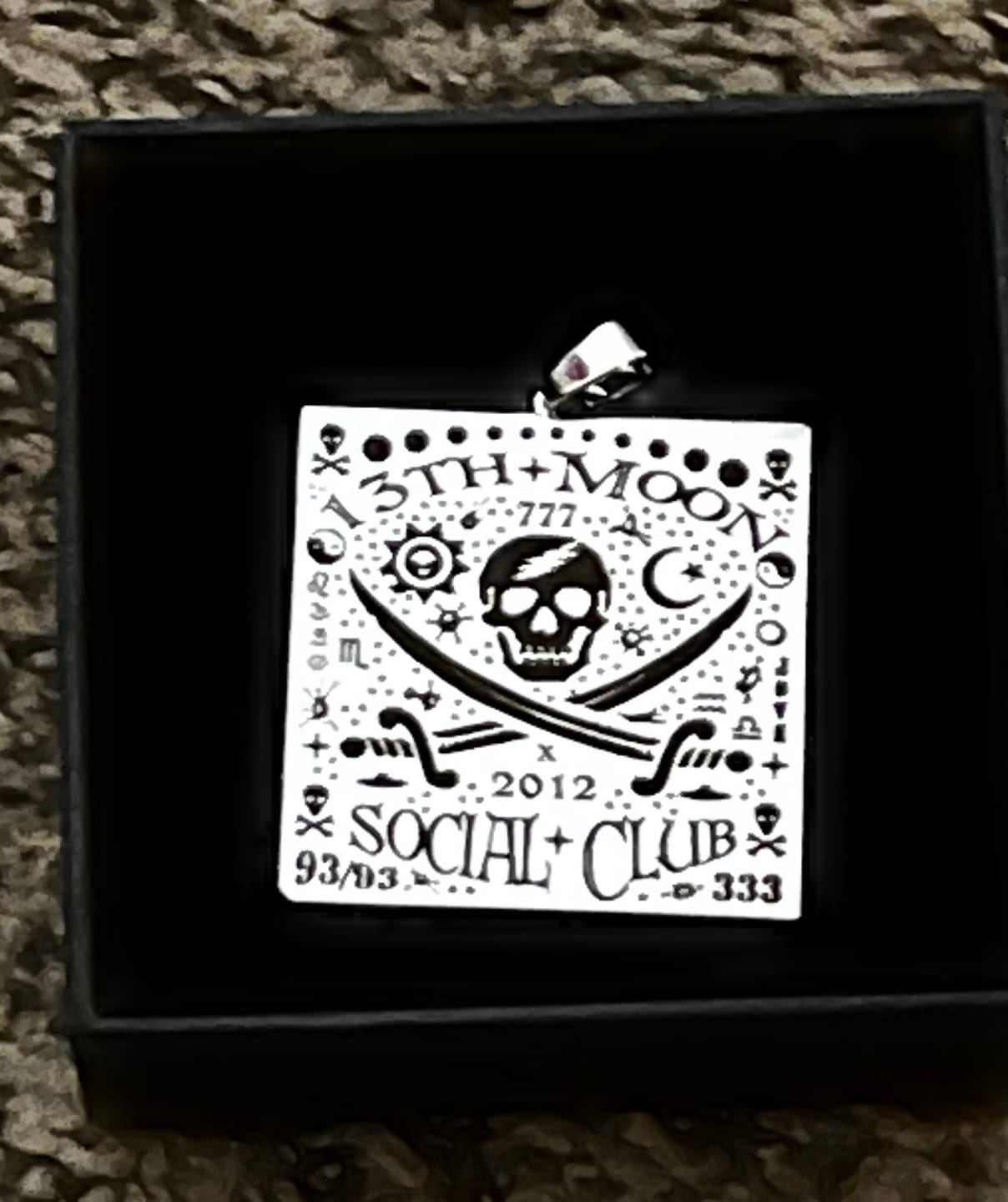 Customer photo review of Custom Logo Engraved Photo Pendant Necklace