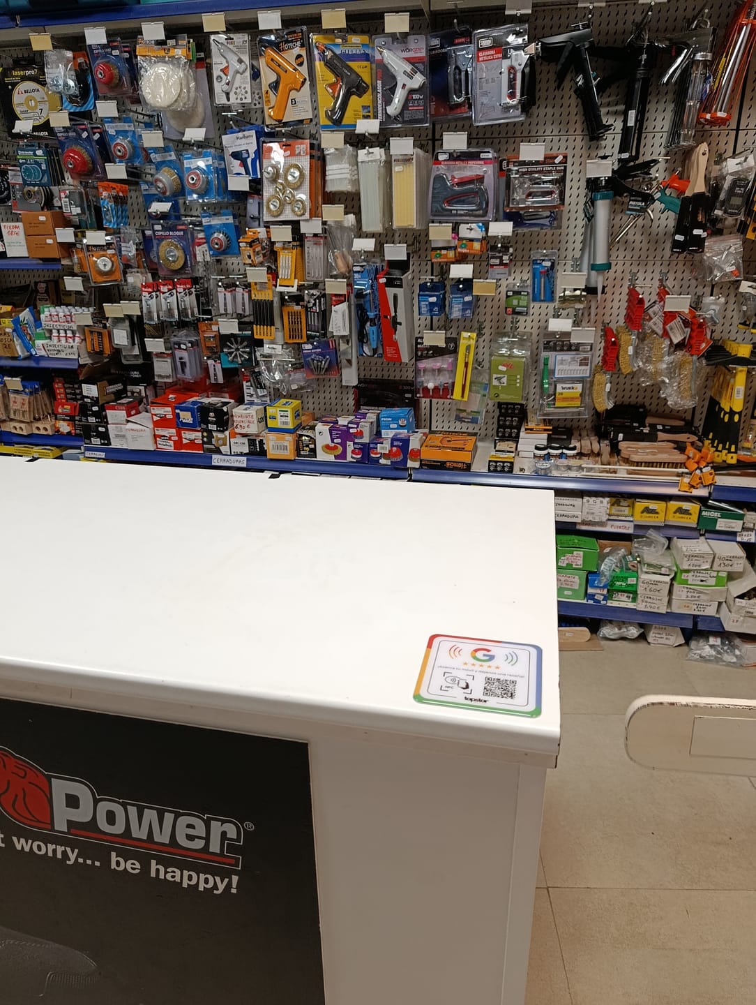 Customer photo review of Placa Reseñas de Google