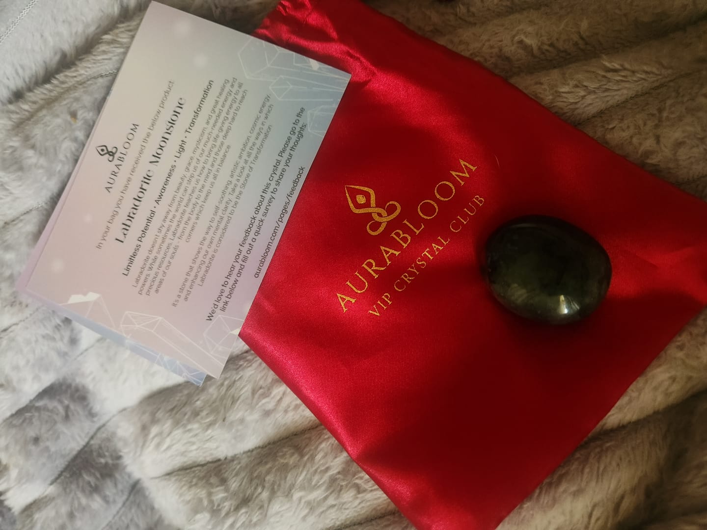 Customer photo review of Labradorite Pocket Stone