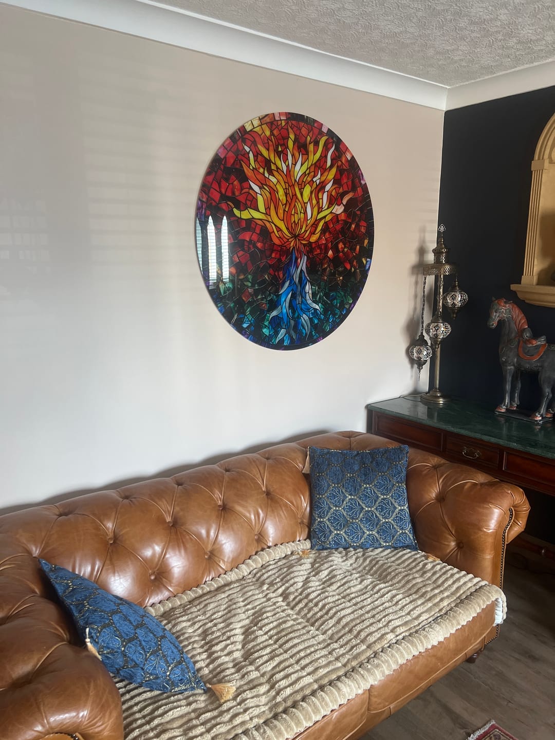Customer photo review of Tree of Life II  - Rounded Glass Wall Art
