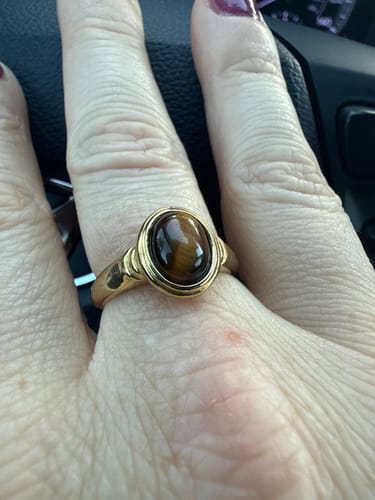 Customer photo review of Nature's Alchemy Tiger's Eye Ring